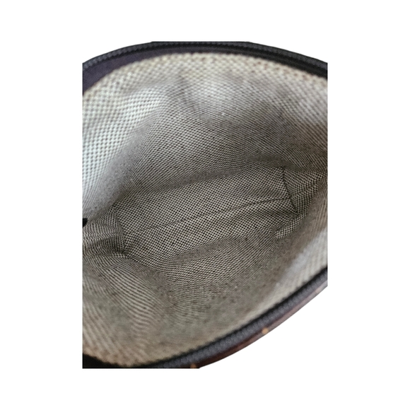 Dooney & Bourke Brown Croc-Embossed Vintage Cosmetic Pouch - RETIRED - Picture 3 of 4